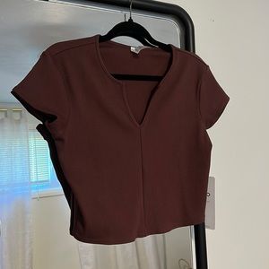 Alo Yoga ribbed cropped savvy short sleeve medium